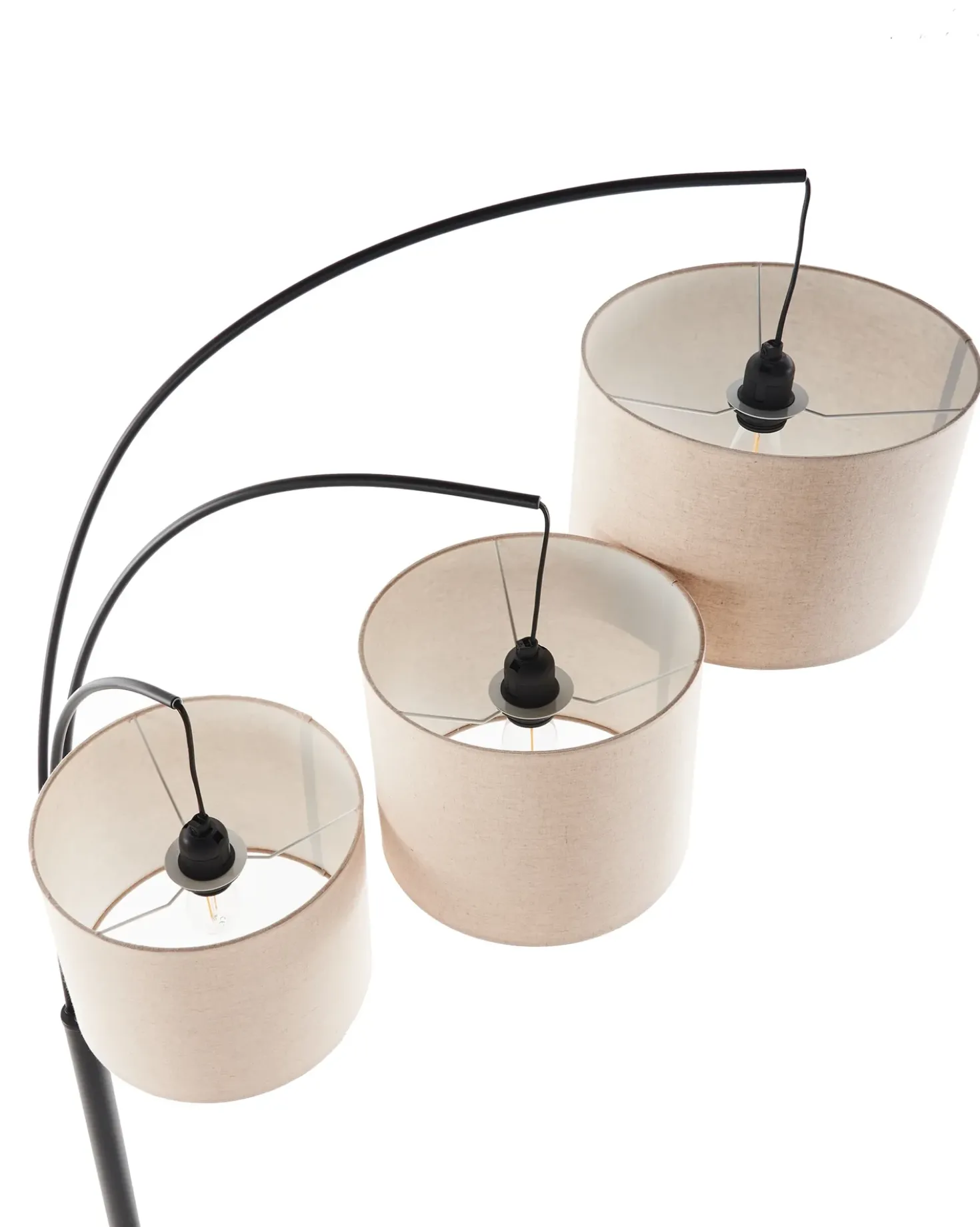 Gulvlampe CARONI Hør Beige