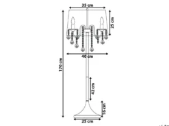 Gulvlampe EVANS Metal Hvid