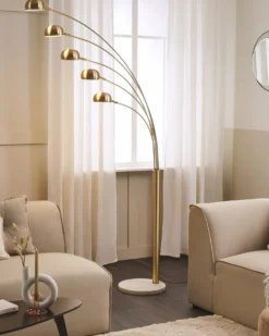 Gulvlampe FLINDERS Justerbar Metal Guld