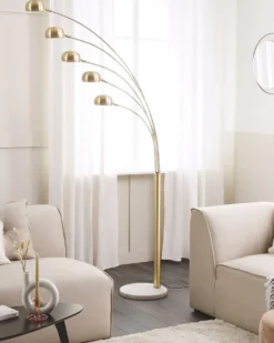 Gulvlampe FLINDERS Justerbar Metal Guld