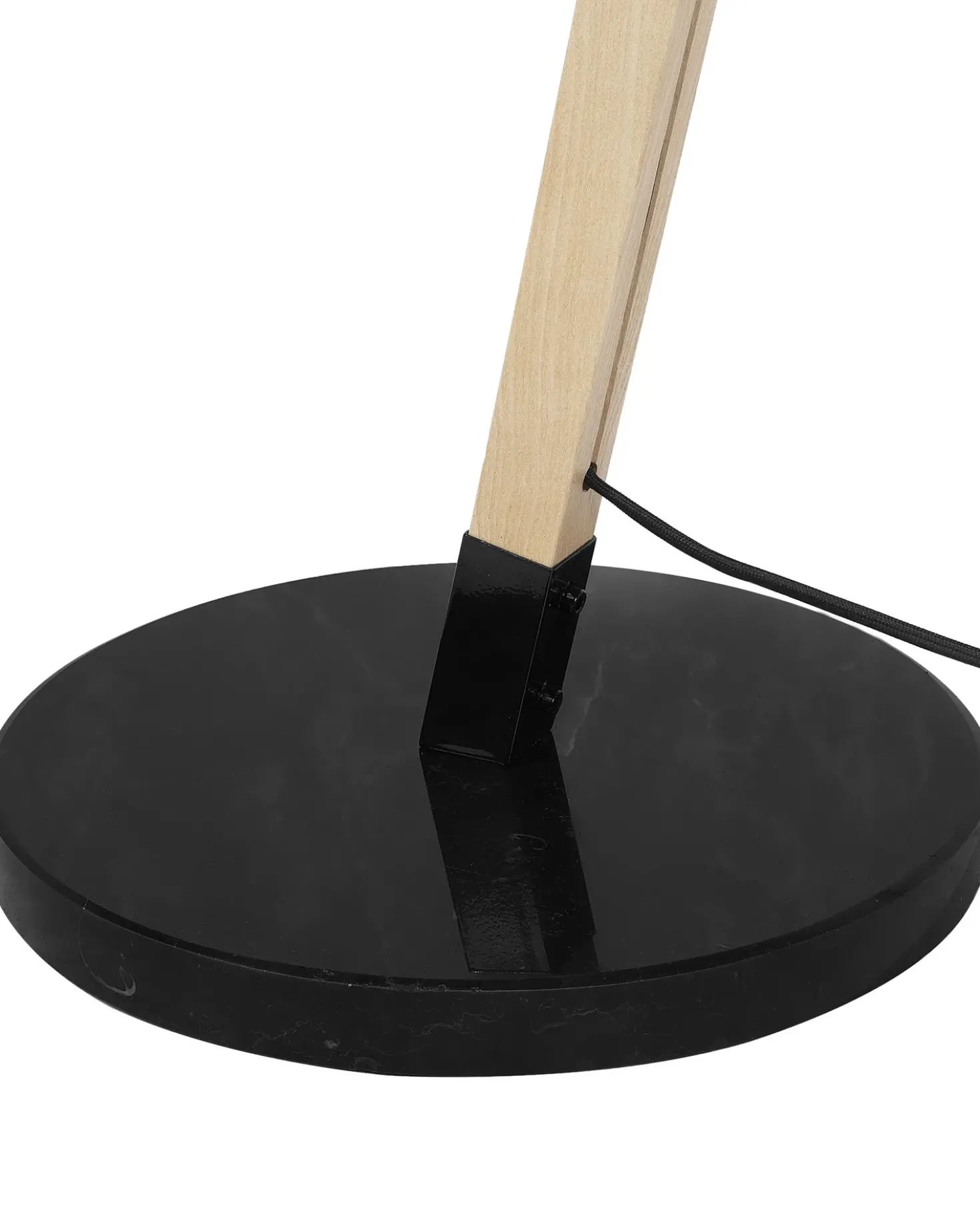 Gulvlampe HETTON Justerbar Egetræ Sort