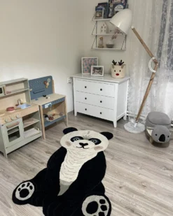 Gulvlampe HETTON Justerbar Egetræ Hvid