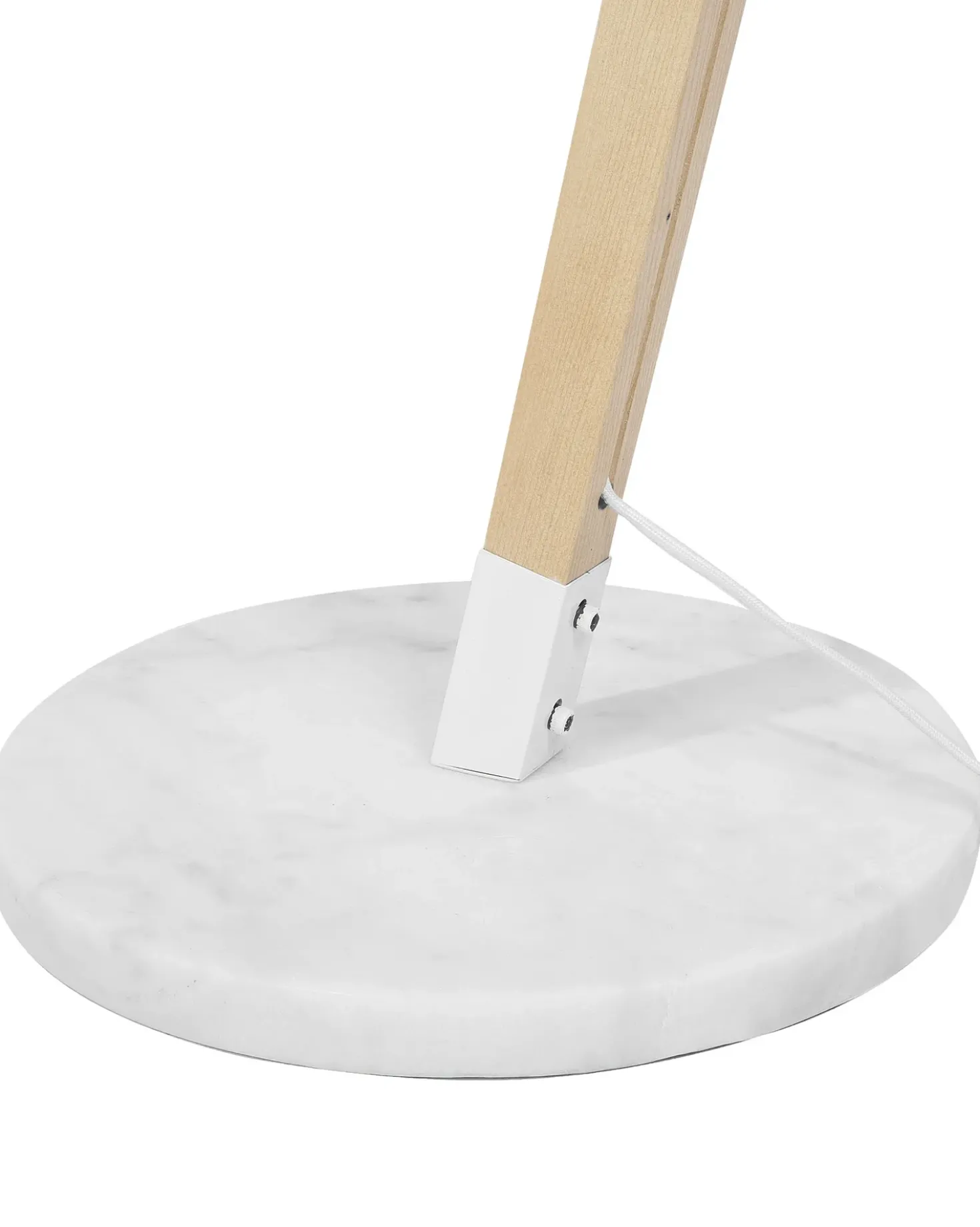 Gulvlampe HETTON Justerbar Egetræ Hvid