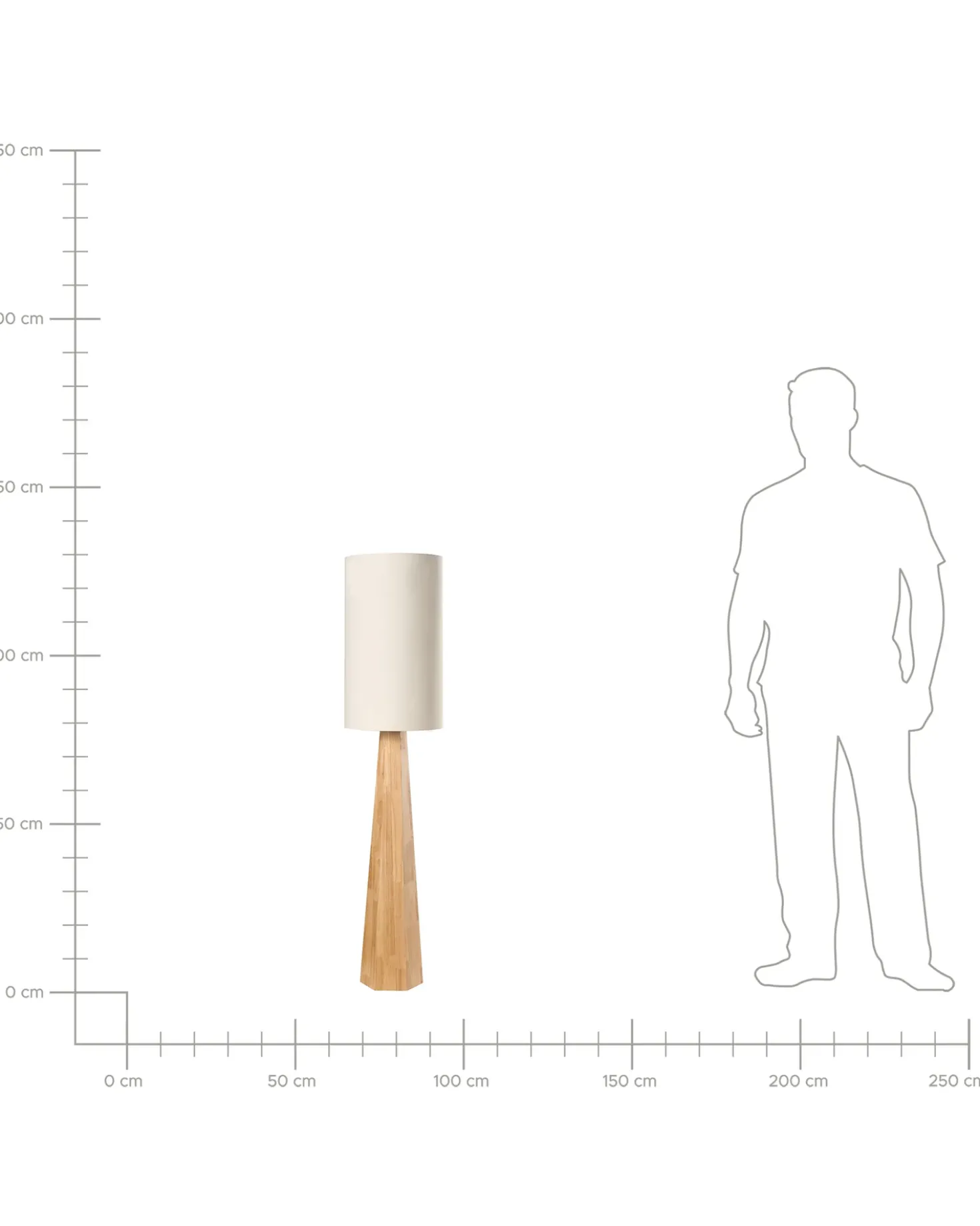 Gulvlampe ILALA Træ Naturlig