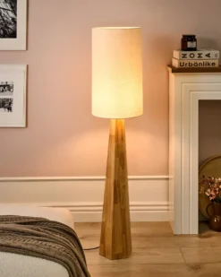 Gulvlampe ILALA Træ Naturlig