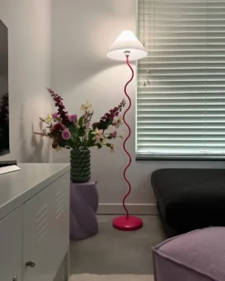 Gulvlampe JIKAWO Metal Lyserød