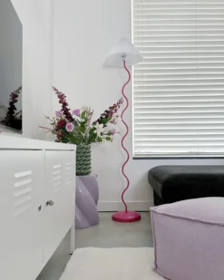 Gulvlampe JIKAWO Metal Lyserød