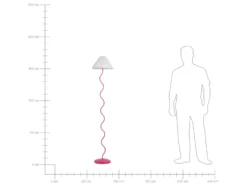 Gulvlampe JIKAWO Metal Lyserød