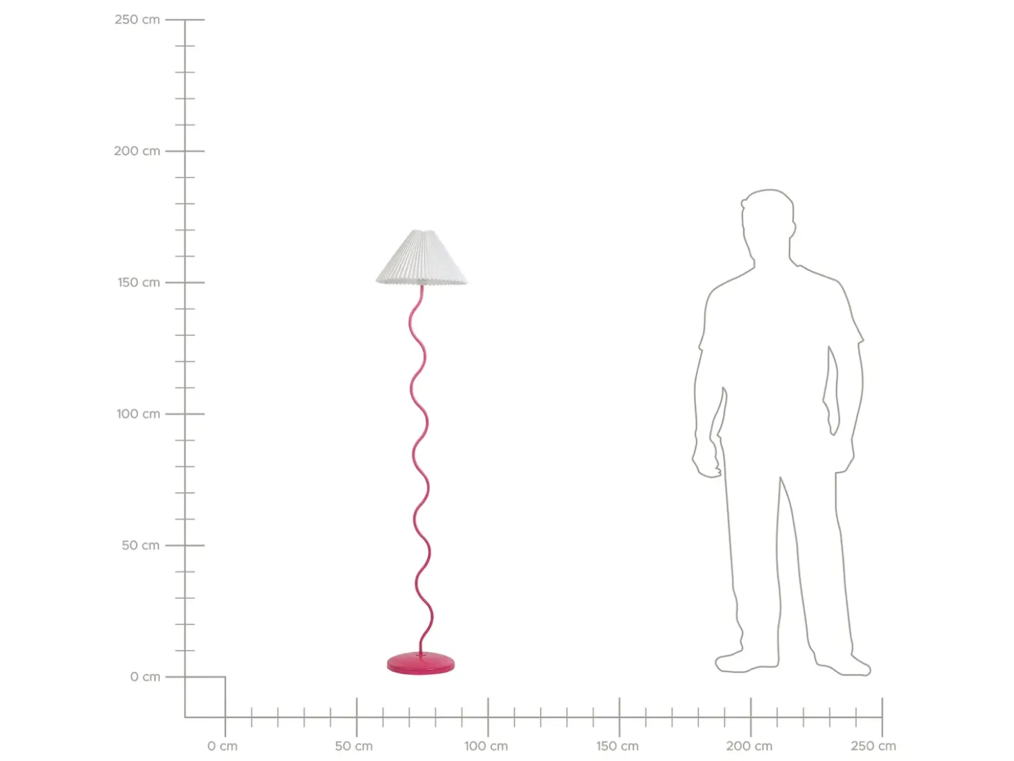 Gulvlampe JIKAWO Metal Lyserød