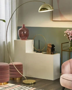 Gulvlampe KAMA Metal Guld