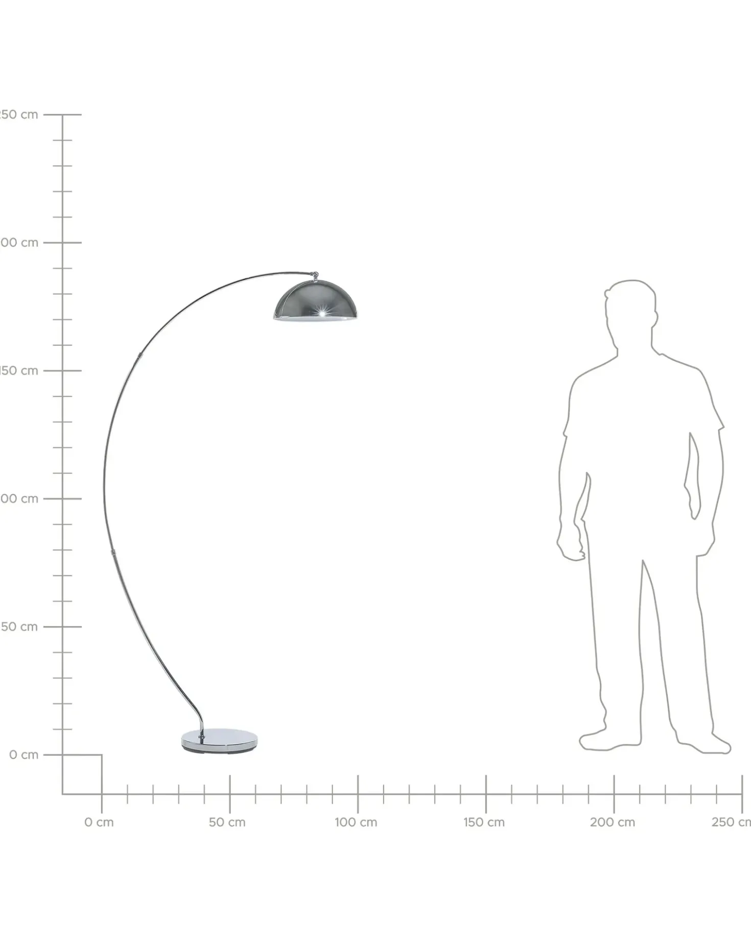 Gulvlampe KAMA Metal Sølv