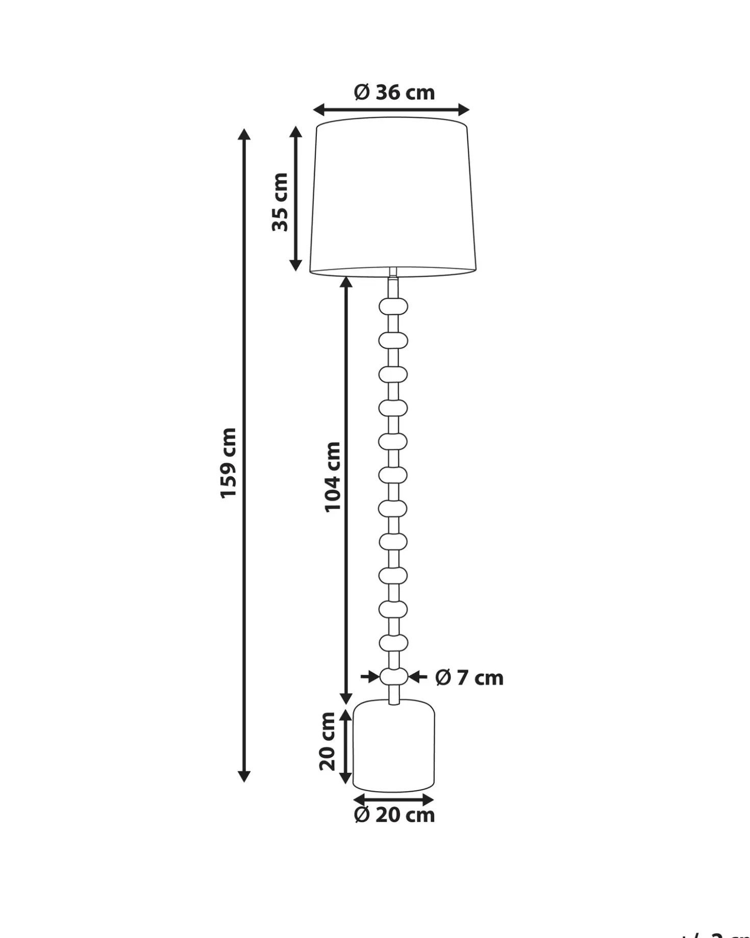 Gulvlampe KRIOS Metal Hvid