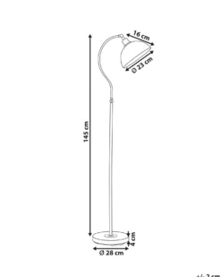 Gulvlampe LENNON Justerbar Metal Lys Beige