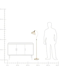Gulvlampe LENNON Justerbar Metal Lys Beige