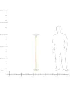 Gulvlampe MOPPY Egetræ Hvid
