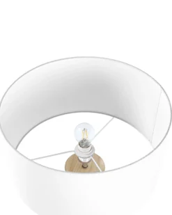Gulvlampe NITRA Egetræ Hvid