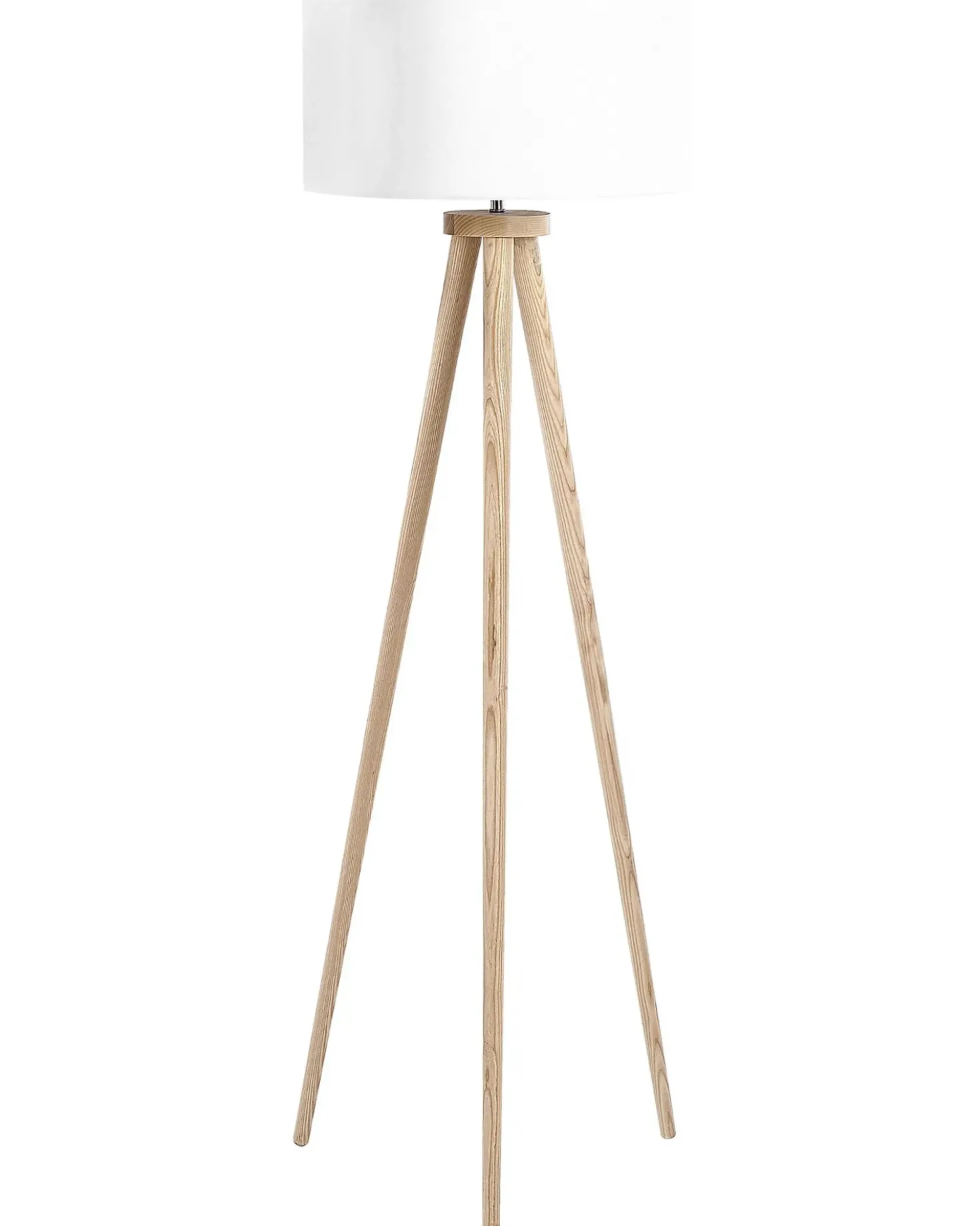 Gulvlampe NITRA Egetræ Hvid