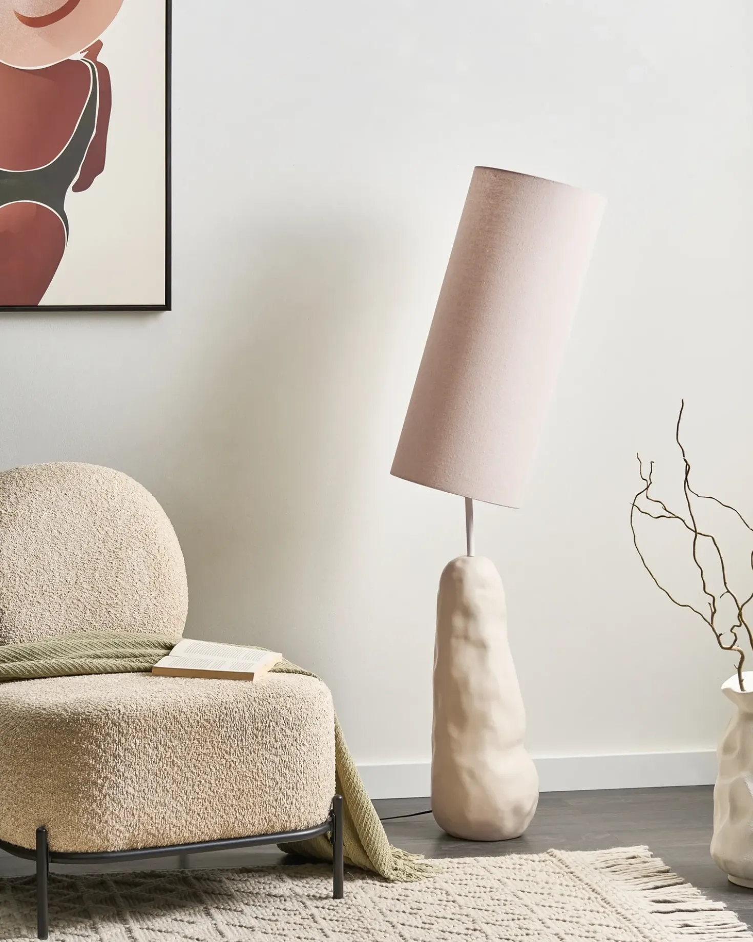 Gulvlampe SELB Keramik Lys Beige