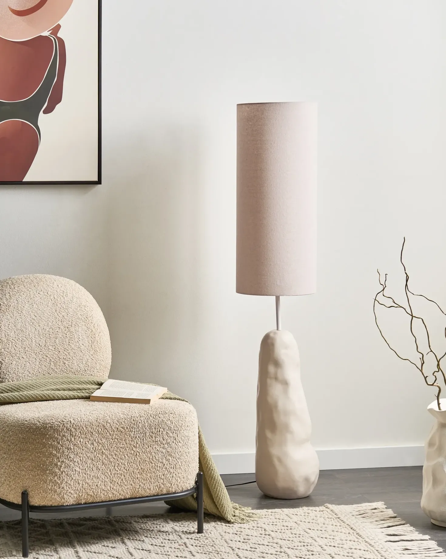Gulvlampe SELB Keramik Lys Beige