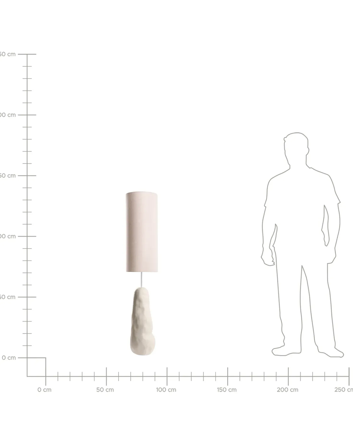 Gulvlampe SELB Keramik Lys Beige