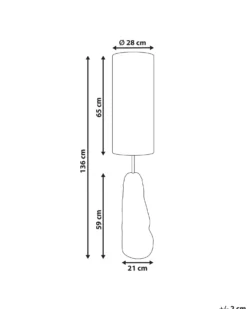 Gulvlampe SELB Keramik Sort