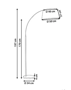 Gulvlampe YABUS Metal Sort