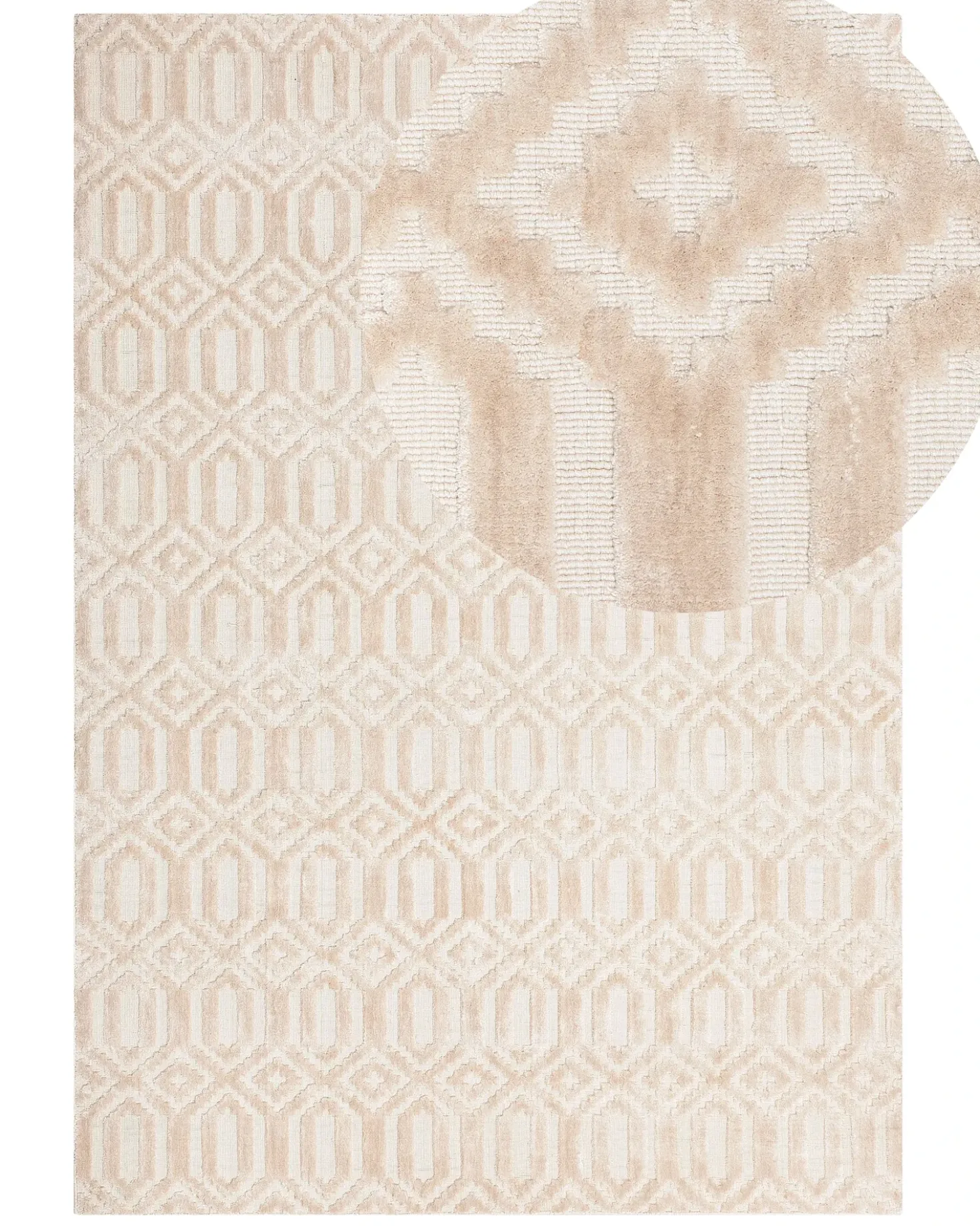 Gulvtæppe ADATEPE Beige 140 x 200 cm Viskose