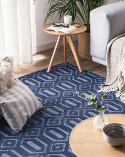 Gulvtæppe ADATEPE Navy Blå 160 x 230 cm Viskose