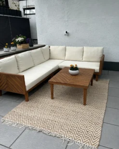Gulvtæppe AFRIN Beige 140 x 200 cm Jute