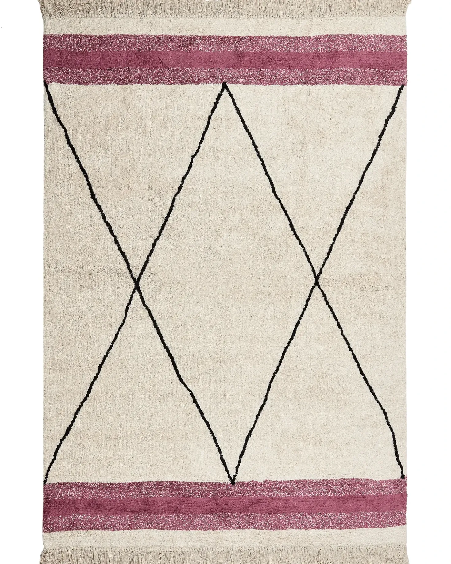 Gulvtæppe AFSAR Lys Beige 160 x 230 cm Bomuld