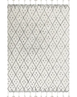 Gulvtæppe AGADIR Cremehvid 160 x 230 cm Bomuld