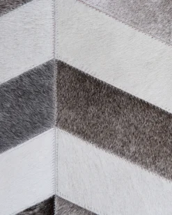 Gulvtæppe AKSAZ Multifarvet 140 x 200 cm Ægte læder