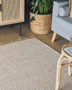 Gulvtæppe ALADAG Beige 140 x 200 cm Jute