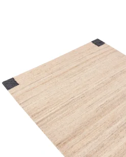 Gulvtæppe AMRAVATI Sort/beige 160 x 230 cm Jute