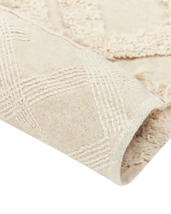 Gulvtæppe ARDAHAN Beige 80 x 150 cm Bomuld