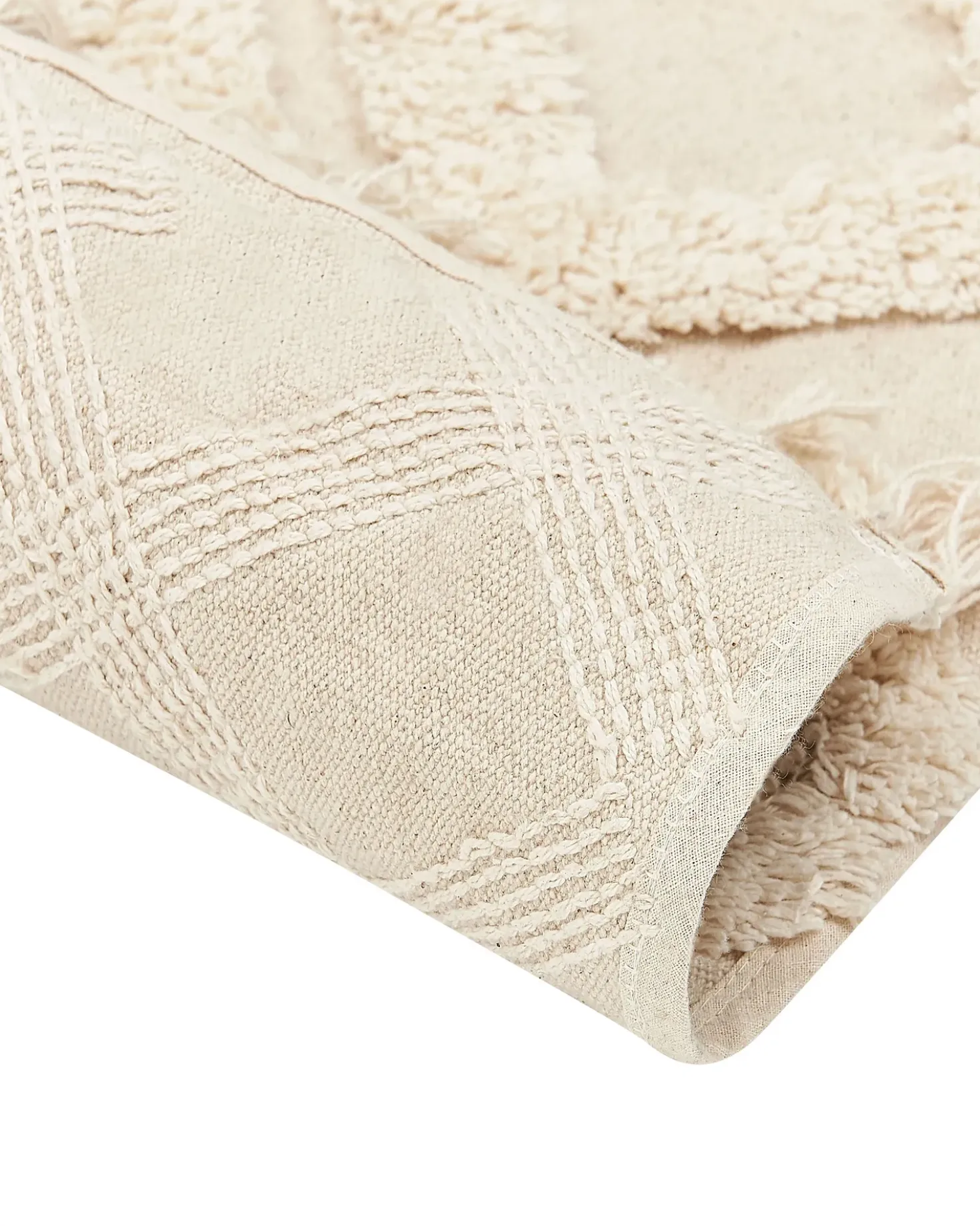 Gulvtæppe ARDAHAN Beige 80 x 150 cm Bomuld