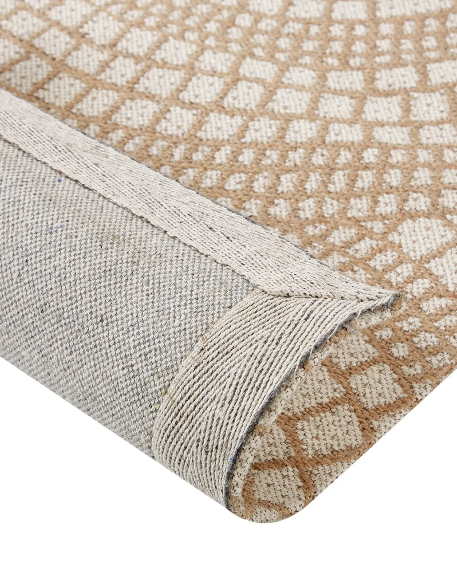 Gulvtæppe ARIBA Hvid Beige 160 x 230 cm Jute