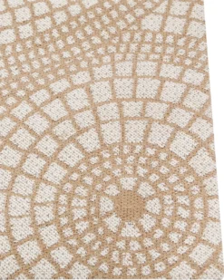 Gulvtæppe ARIBA Hvid Beige 160 x 230 cm Jute