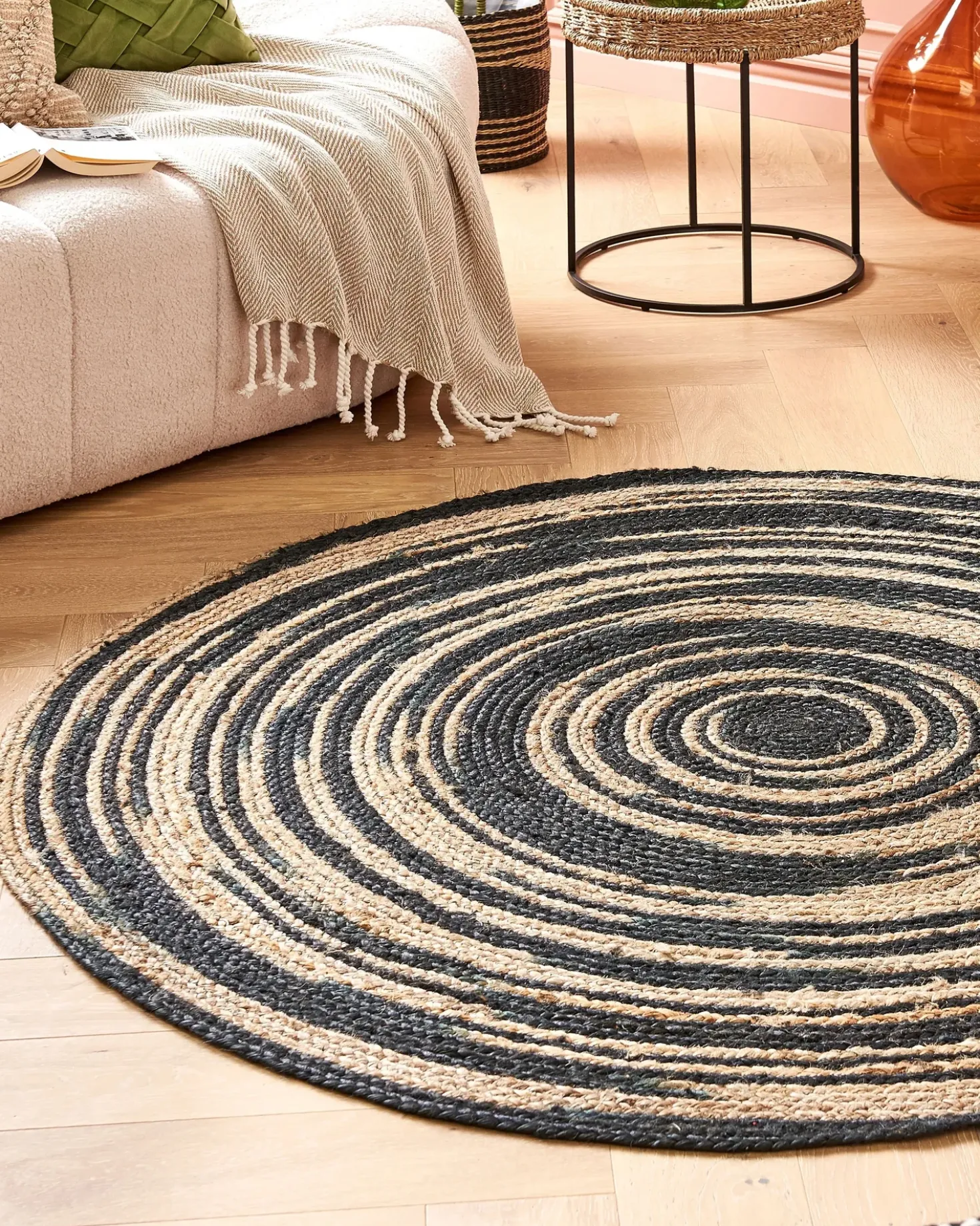 Gulvtæppe ARTORA Beige ø 140 cm Jute