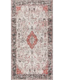 Gulvtæppe ATTERA Beige 80 x 150 cm Bomuld