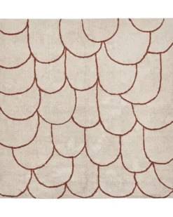Gulvtæppe AVDAN Beige 200 x 200 cm Bomuld