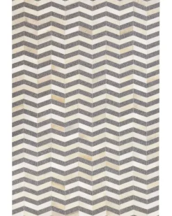 Gulvtæppe BAGGOZE Mørkegrå 160 x 230 cm Ægte læder