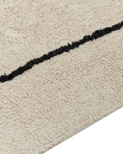 Gulvtæppe BAYIR Beige 160 x 230 cm Bomuld