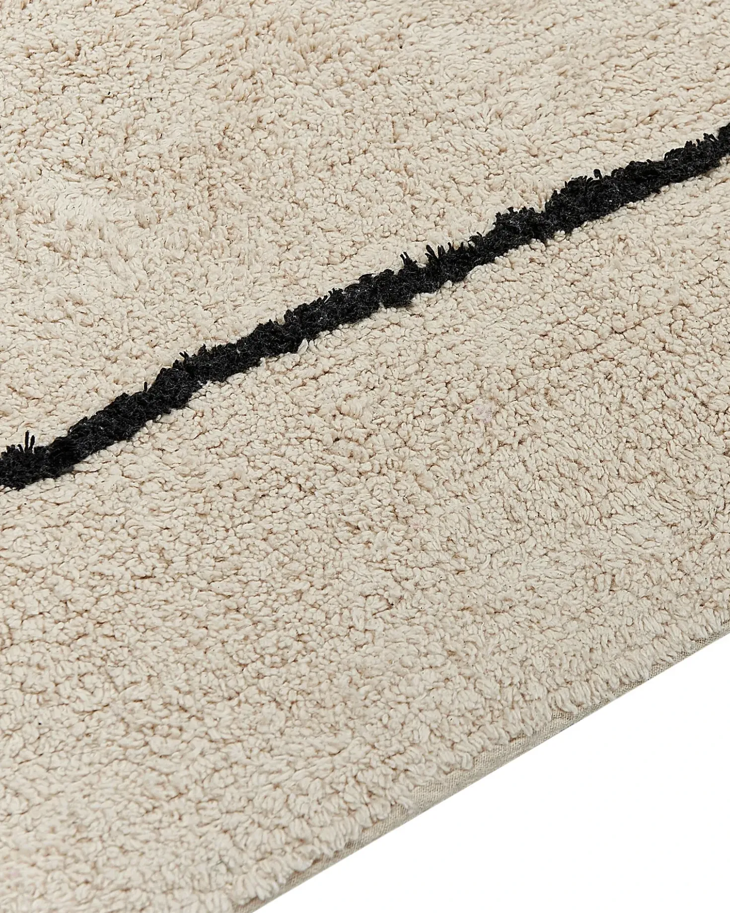 Gulvtæppe BAYIR Beige 160 x 230 cm Bomuld