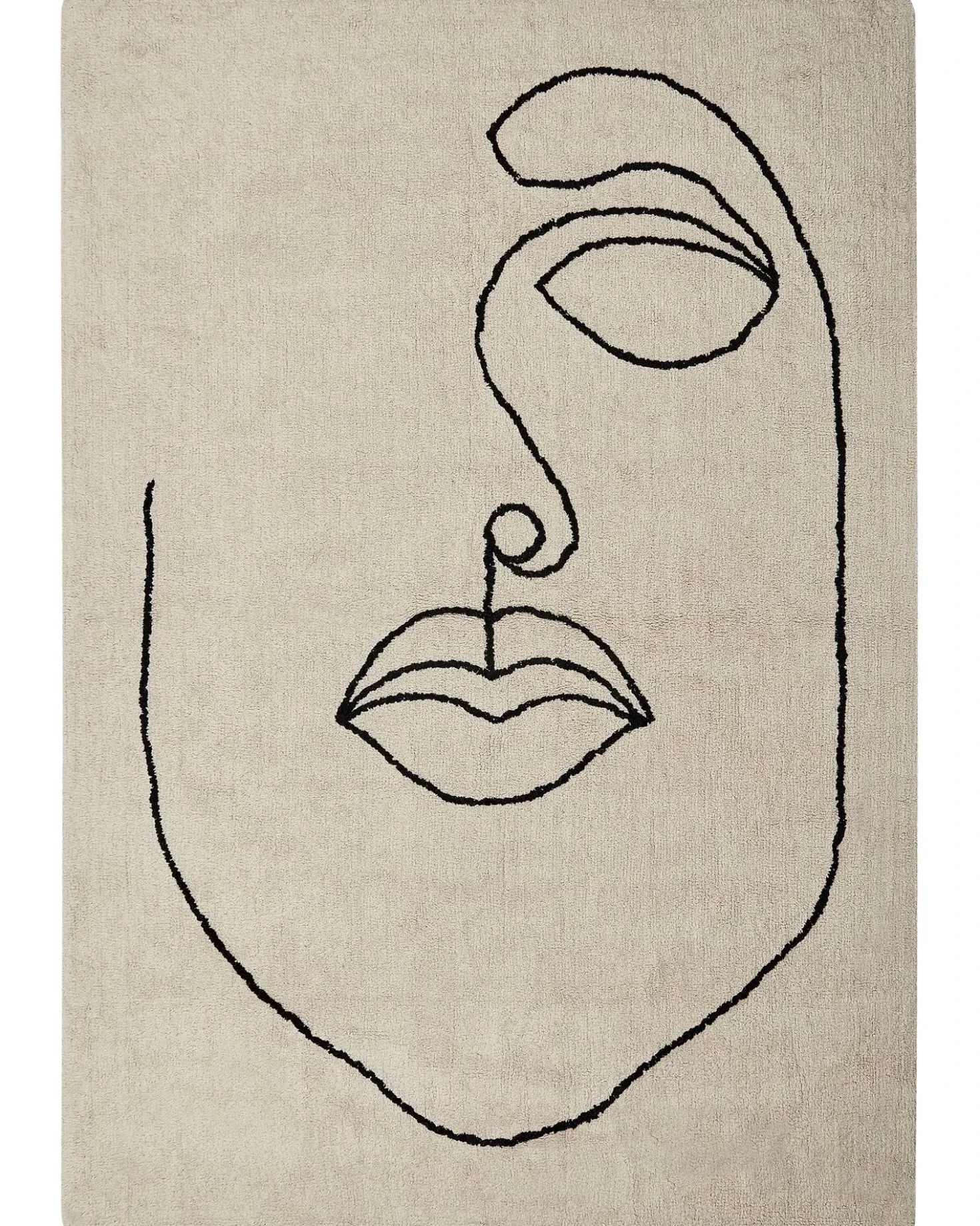 Gulvtæppe BAYIR Beige 160 x 230 cm Bomuld