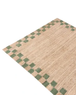 Gulvtæppe BEED Beige/Grøn 160 x 230 cm Jute
