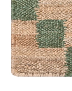 Gulvtæppe BEED Beige/Grøn 160 x 230 cm Jute