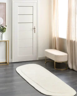 Gulvtæppe BERANI Lys Beige 80 x 250 cm Viskose
