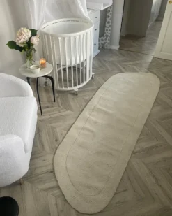 Gulvtæppe BERANI Lys Beige 80 x 250 cm Viskose