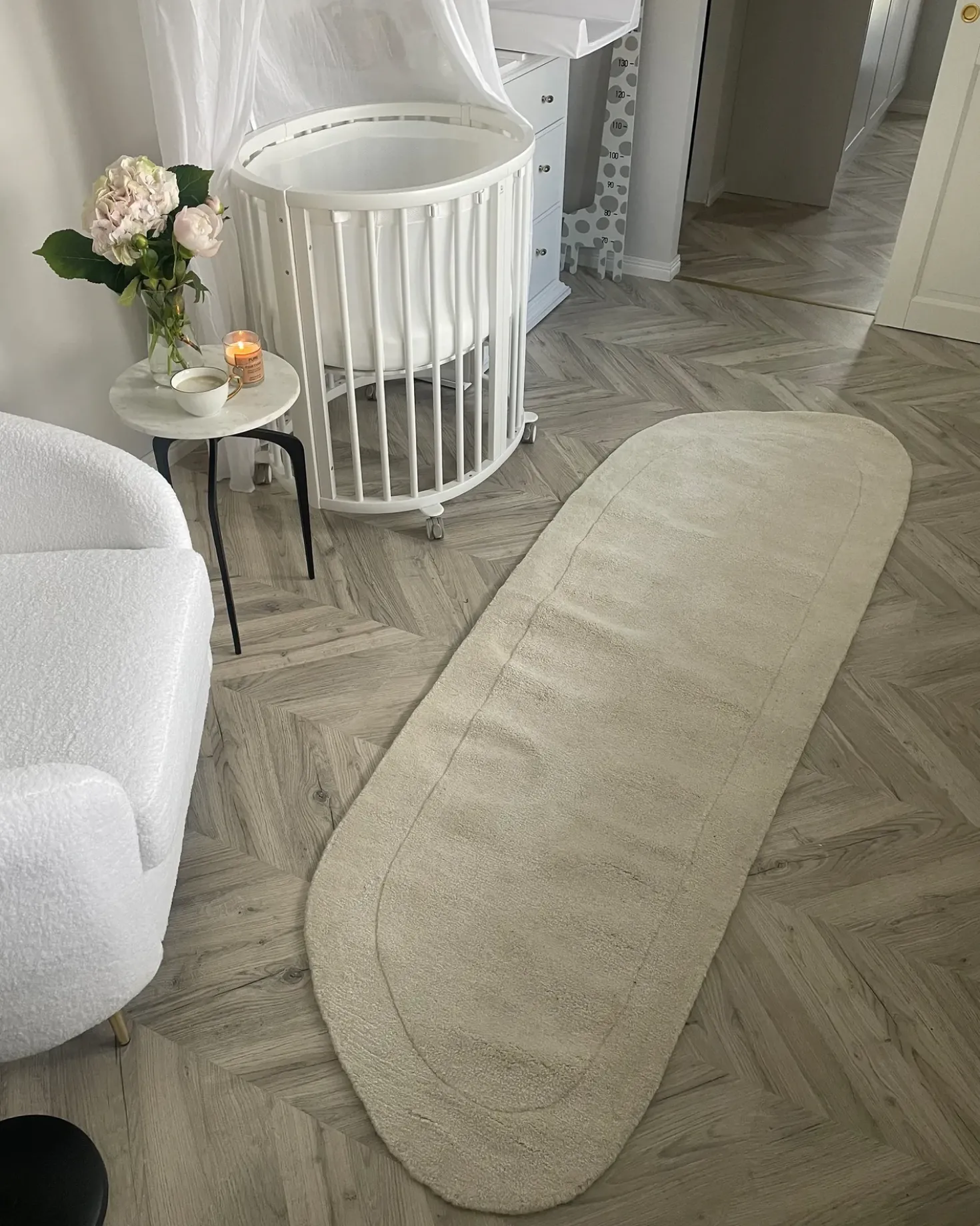 Gulvtæppe BERANI Lys Beige 80 x 250 cm Viskose